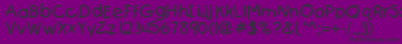 Teslic`sDocumentCyrNormal Font – Black Fonts on Purple Background